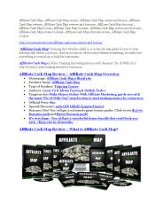 Affiliate Cash Map REVIEW & Affiliate Cash Map (SECRET) Bonuses