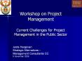 Workshop on Project Management PowerPoint PPT Presentation