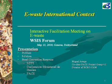 E-waste International Context