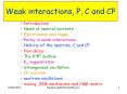 Weak interactions, P, C and CP PowerPoint PPT Presentation