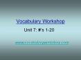 Vocabulary%20Workshop PowerPoint PPT Presentation
