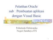 Pelatihan Oracle sub : Pembuatan aplikasi dengan Visual Basic