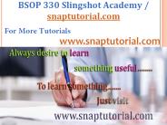 BSOP 330 Slingshot Academy / snaptutorial.com