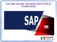 SAP MM ONLINE TRAINING INSTITUTE IN HYDERABAD PowerPoint PPT Presentation