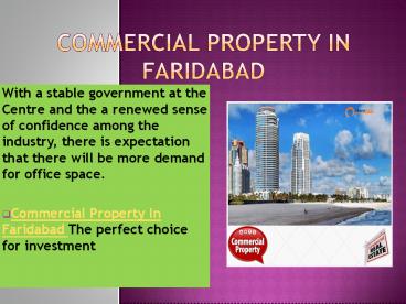 5 tips when planning to invest for Commercial property in Faridabad
