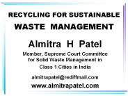 RECYCLING FOR SUSTAINABLE WASTE MANAGEMENT