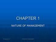 NATURE OF MANAGEMENT