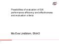 Possibilities of evaluation of SAI performance efficiency and effectiveness and evaluation criteria PowerPoint PPT Presentation
