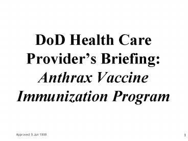 DoD Health Care Provider