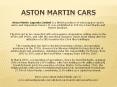 An overview of Aston Martin Lagonda Limited cars by 'Auto and Generals' PowerPoint PPT Presentation