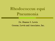 Rhodococcus equi Pneumonia
