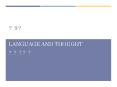LANGUAGE AND THOUGHT PowerPoint PPT Presentation