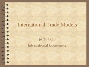 International Trade Models