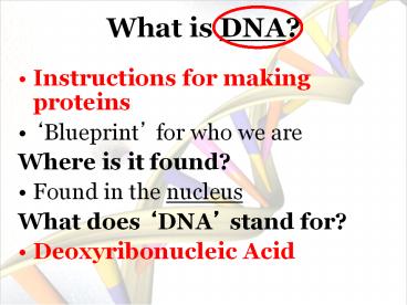 What is DNA?