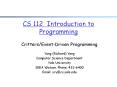 CS 112 Introduction to Programming PowerPoint PPT Presentation