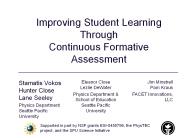 Improving Student Learning Through Continuous Formative Assessment