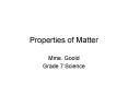 Properties of Matter PowerPoint PPT Presentation