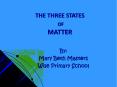 THE THREE STATES OF MATTER PowerPoint PPT Presentation