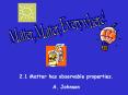 2.1 Matter has observable properties. PowerPoint PPT Presentation