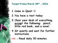 Target Friday March 28th , 2014 PowerPoint PPT Presentation