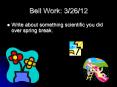 Bell Work: 3/26/12 PowerPoint PPT Presentation
