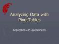 Analyzing Data with PivotTables PowerPoint PPT Presentation