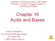 Chapter 16 Acids and Bases