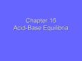 Chapter 16 Acid-Base Equilibria PowerPoint PPT Presentation