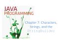 Chapter 7: Characters, Strings, and the StringBuilder PowerPoint PPT Presentation