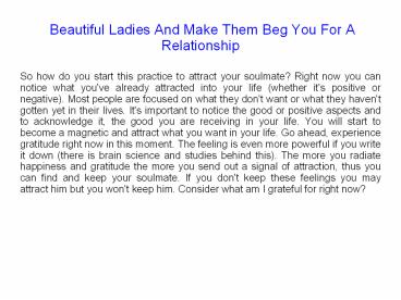 How to Attract Women Naturally