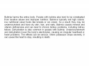 The Effects of Bulimia