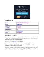 Email spike review email spike by mark thompson