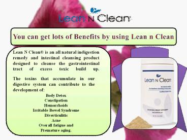 PPT – You can get lots of Benefits by using Lean n Clean PowerPoint ...