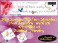 Buy special fashion stainless steel jewelry with 5% discount at zuobisi jewelry