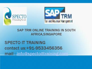 sap trm online training in south africa,singapore