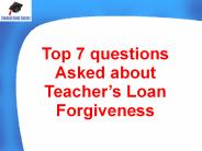 Teacher's Student Loan Forgiveness Program