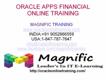 Oracle Apps Financial Online Training in USA