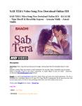 SAB TERA Video Song Free Download Online HD PowerPoint PPT Presentation