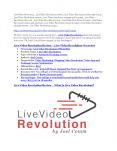 Live Video Revolution review and MEGA $38,000 Bonus - 80% Discount