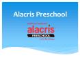Preschool in Chennai - Alacris PowerPoint PPT Presentation