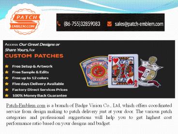 Custom Embroidered Patches
