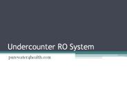 Undercounter RO System-Best Water Distiller