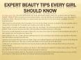 Expert Beauty Tips Every Girl Should Know PowerPoint PPT Presentation