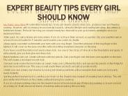 Expert Beauty Tips Every Girl Should Know