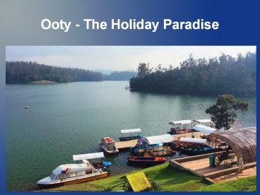 Ooty tour packages