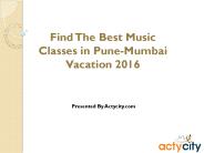 Best Music Classes in Pune