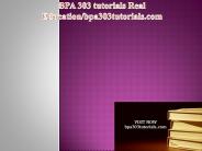 BPA 303 tutorials Real Education / bpa303tutorials.com