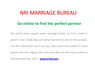 Marriage Bureau
