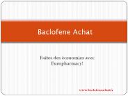 Baclofene Alcool