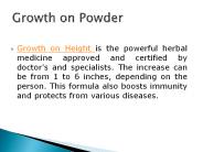 Growth On Powder